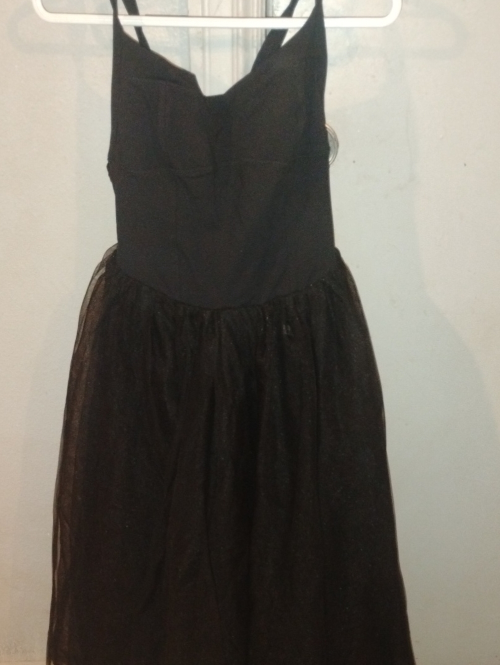 Free People Black Spaghetti Strap Tulle Prom Dress
